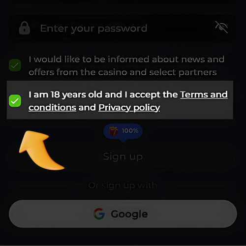 Instruction Accept the terms of use